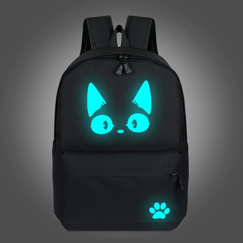 Luminous Cat Schoolbag