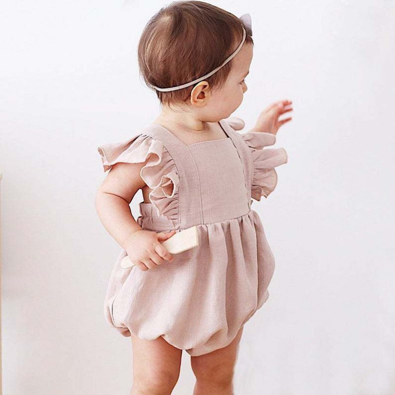Cotton Linen Baby Jumpsuit