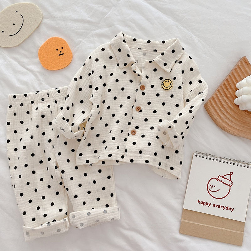 Dotted Linen Pyjamas Set